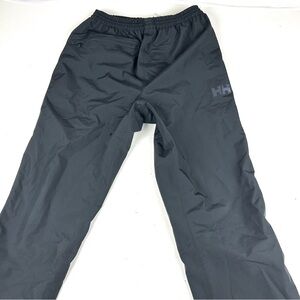 Helly Hansen Tech Mens Black Waterproof Rain Pants Mesh Lined Outdoor Sz Small